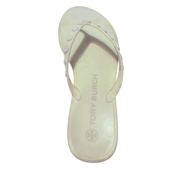 AMPUTEE RIGHT SHOE ONLY Tory Burch Studded Jelly Thong Sandals Sz 7 ONE SHOE - Picture 3 of 6